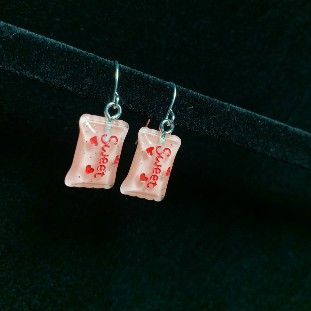 Small candy bag earrings